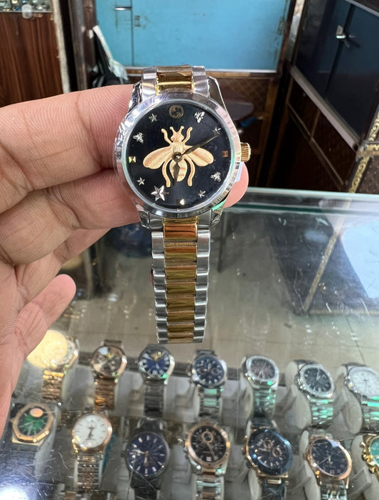 Gucci G-Timeless Iconic Bee Two Tone Silver Gold